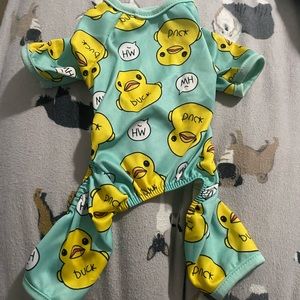 Dog duck pajamas